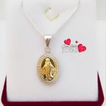 Medalla Virgen de los Rayos plata y oro.