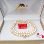Collar Perlas Mallorca 7 mm. Largo 45 cm. Broche perla.