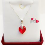 Colgante Xilion Heart Light Siam 10 mm.