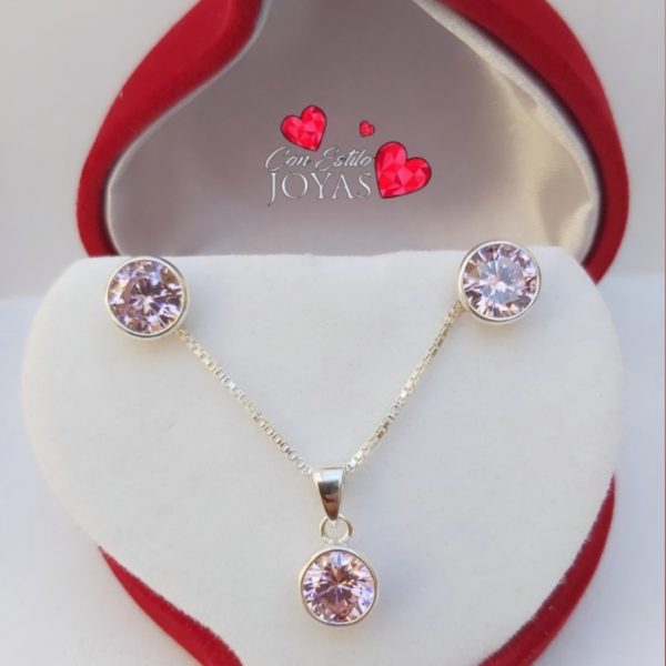 Conjunto punto de luz rosa