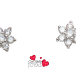 Aros flor circón