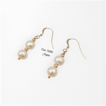 Aros perlas de río Gold