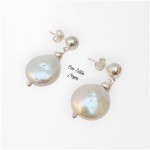 Aros perla Coin plata 925