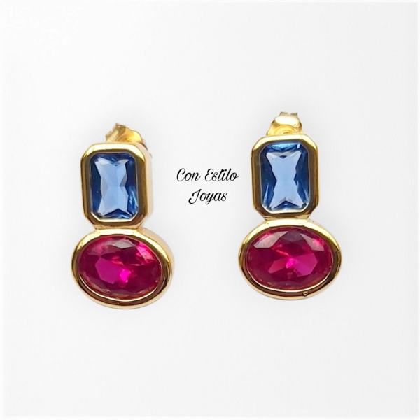 Aros azul guinda