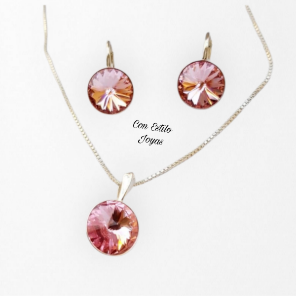 Conjunto Rivoli Rosa Light 12 mm.
