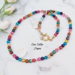 Collar piedras multicolor