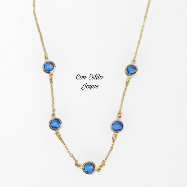 Collar cristales azules