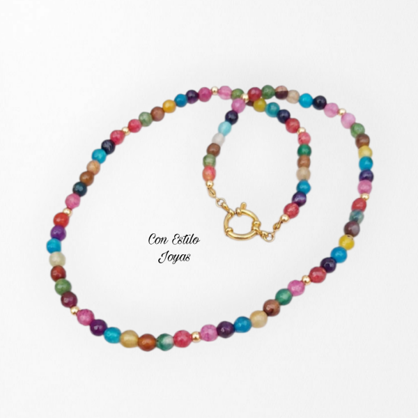 Collar piedras multicolor