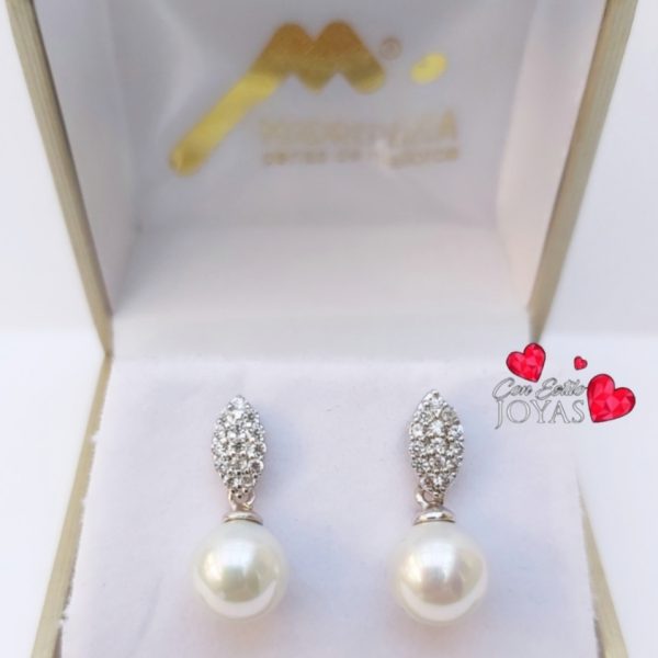 Aros perlas de Mallorca Silver