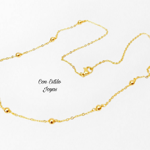 Collar bolitas 4 mm.