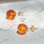 Aros ámbar Goldfilled