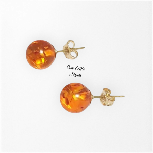 Aros ámbar Goldfilled