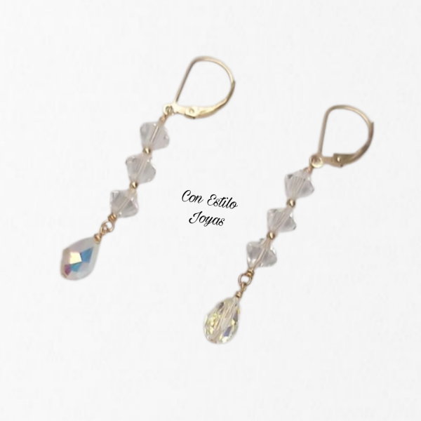 Aros  cristales Goldfilled