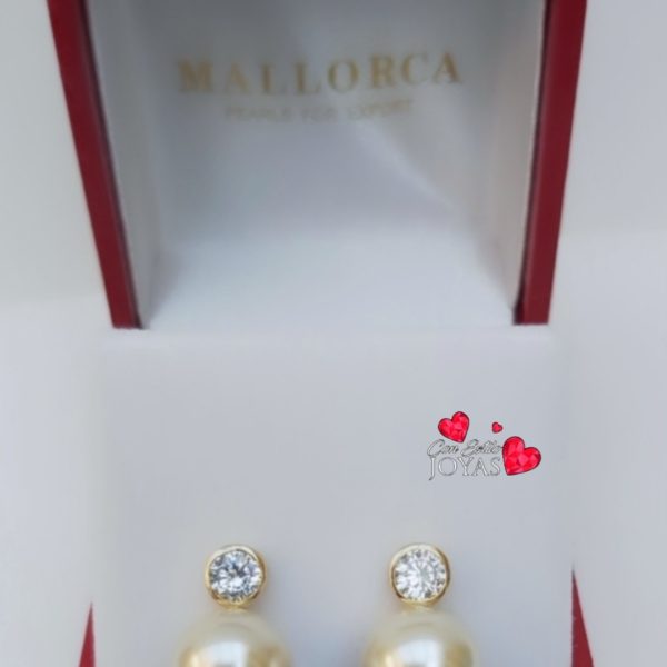 Aros perlas de Mallorca circón
