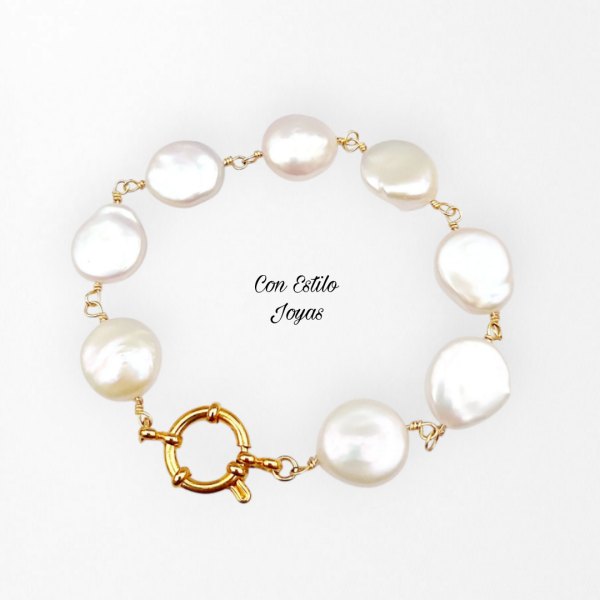 Pulsera perlas coin