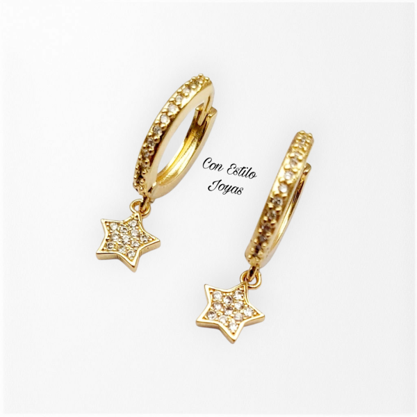 Aros estrellas circones