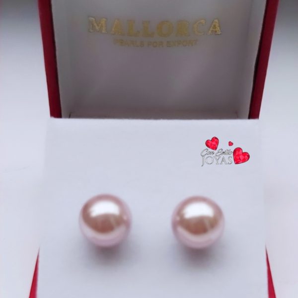 Aros perlas de Mallorca Malvas