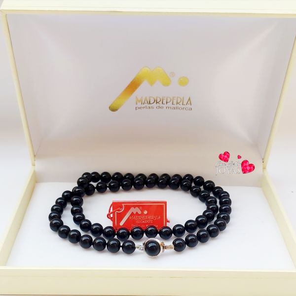 Collar perlas de Mallorca negras