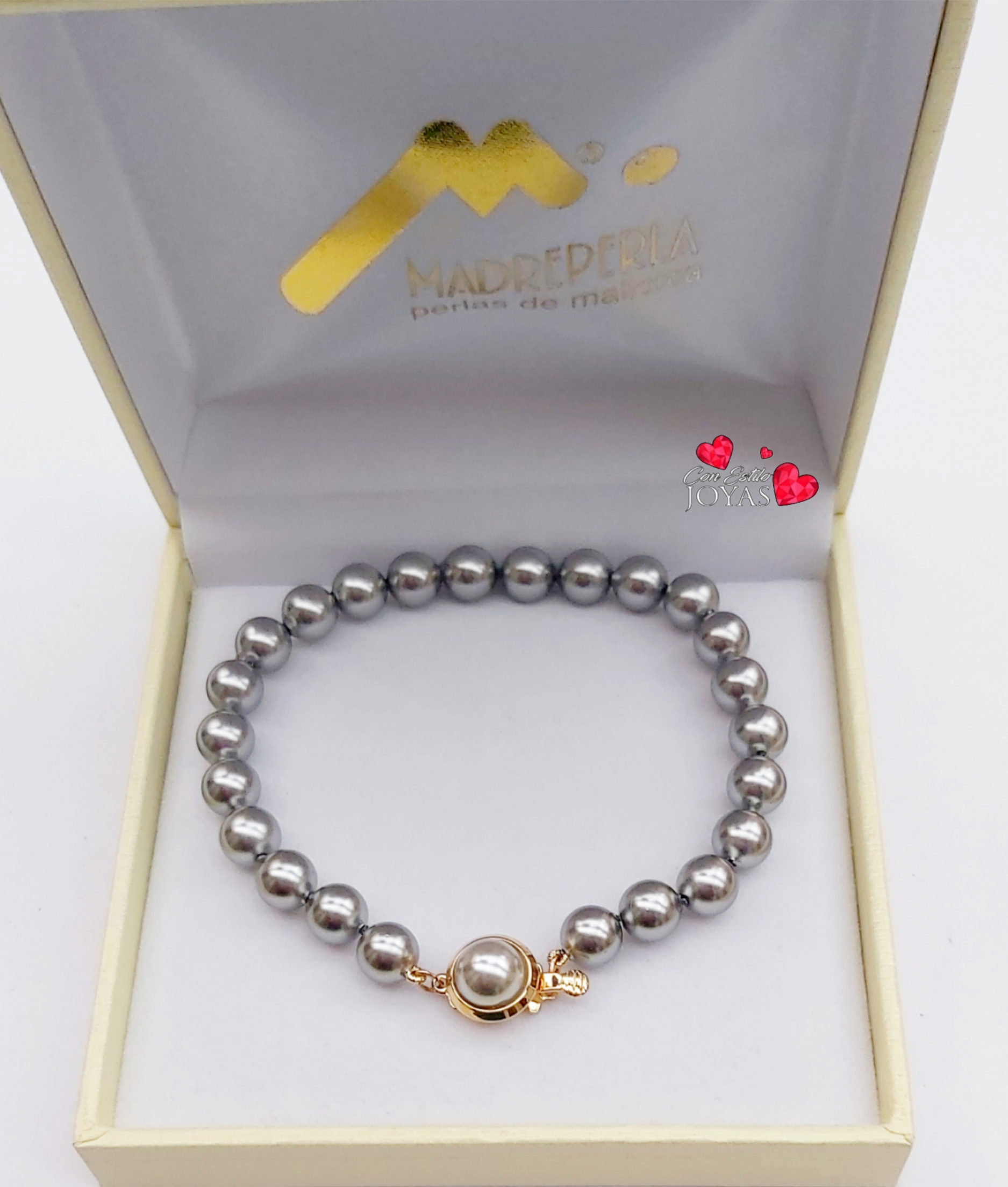 Picsart_25-06-05_21-44-39-978 Pulsera perlas Mallorca gris - Imagen 1