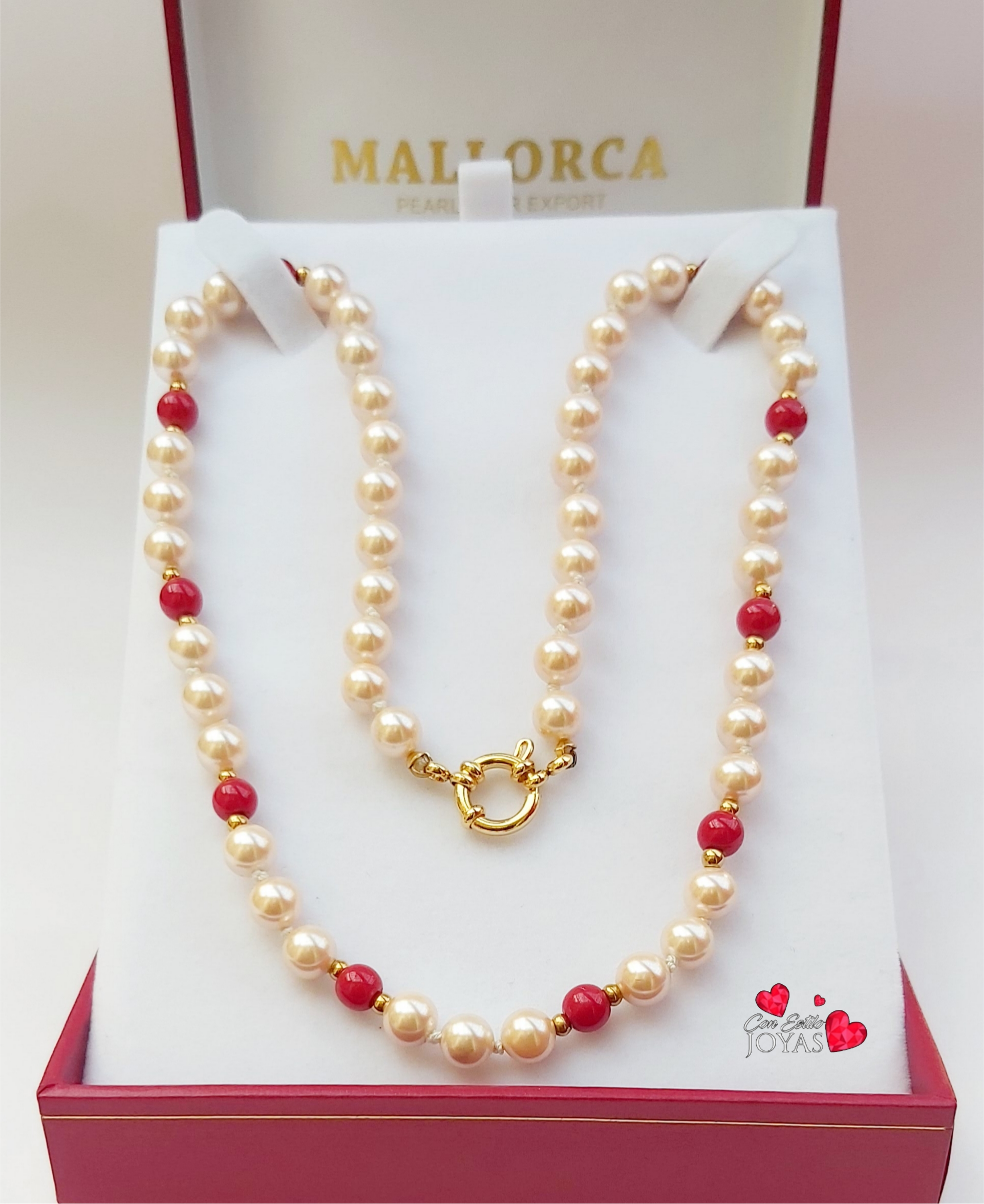 Picsart_25-09-24_17-43-21-086 Collar perlas Mallorca coral - Imagen 1