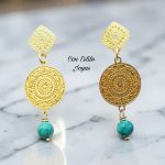 Aros mandala turquesa