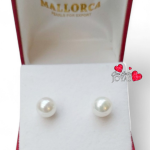 Aros perlas Mallorca 8 mm. Blancos.