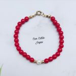 Pulsera coral perla