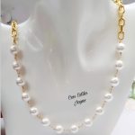 Collar cadena perlas 10 mm.