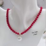 Collar coral perla coin