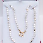 Collar perlas de Mallorca blanco bolitas.