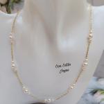 Collar perlas crema