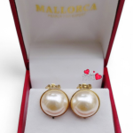 Aros perlas Mallorca clip 14 mm.