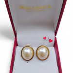 Aros perlas de Mallorca clip ovalados