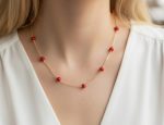 Collar coral rojo. - Imagen 2