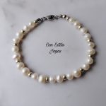 Pulsera perlas de río mostacillas