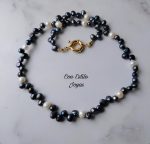 Collar perlas de río azules - Imagen 2