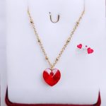 Collar Xilion Heart Light siam 10 mm.
