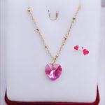 Collar Xilion Heart Rosa AB 10 mm.