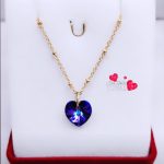 Collar Xilion Heart Heliotrope 10 mm.