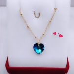 Collar Xilion Heart Bermuda blue 10 mm.